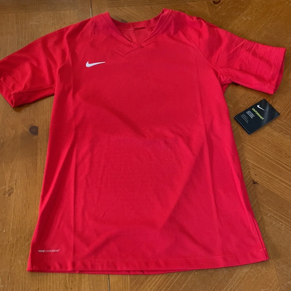 Men’s Nike Vaporknit II Soccer Jersey Shirt Red NEW - Picture 2 of 5